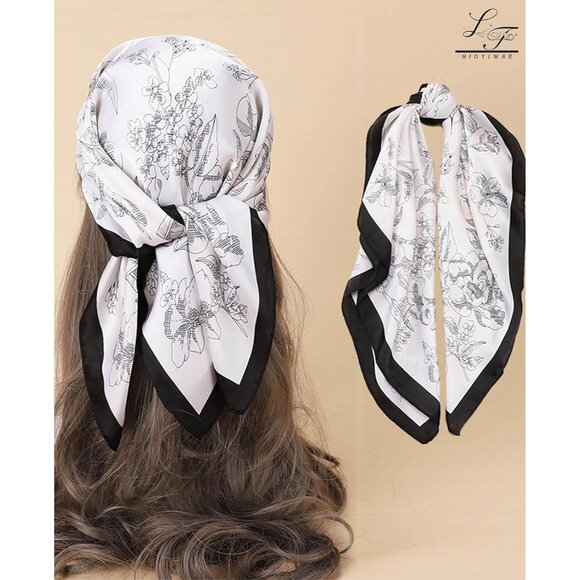 Satin Bandanas Head A 1 Green Scarf Women Lightweight Silk Hair Wrap Sleep Scarf - Picture 6 of 6